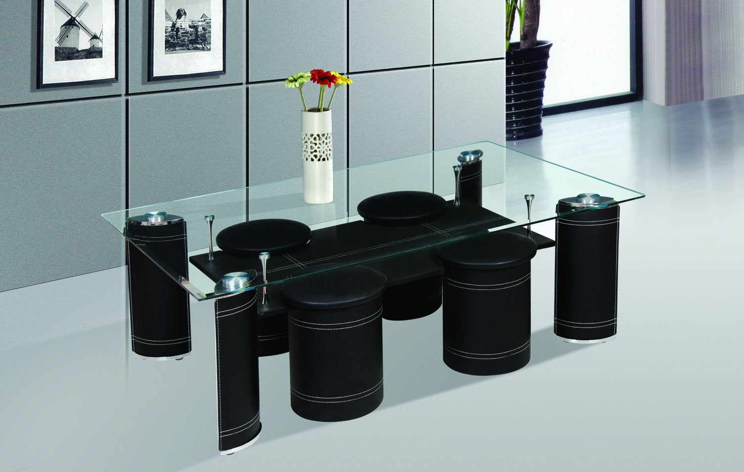 Best Quality Furniture Coffee Table With 4 Stools