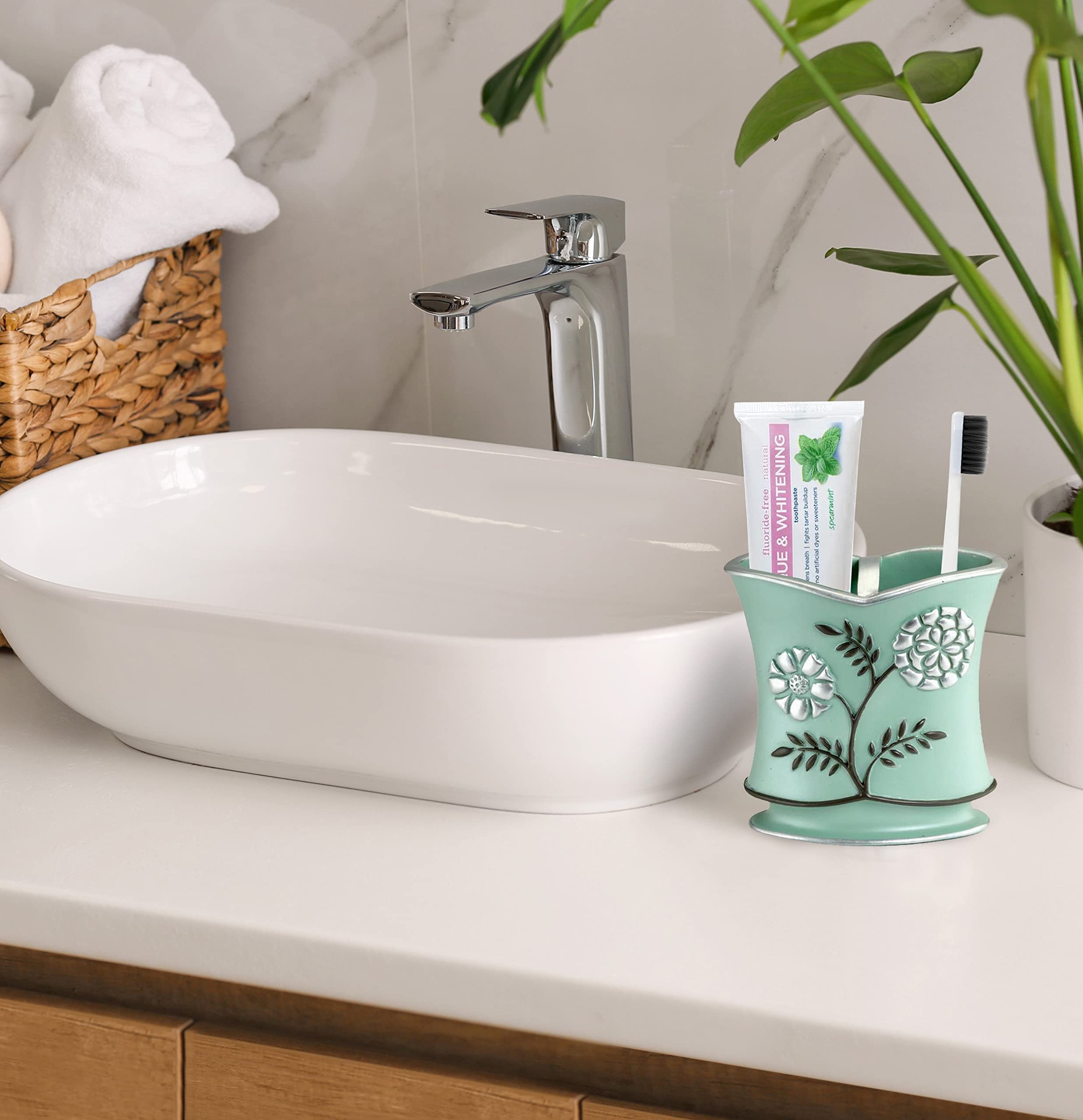 Popular Bath Toothbrush Holder, Avantie Collection, Aqua