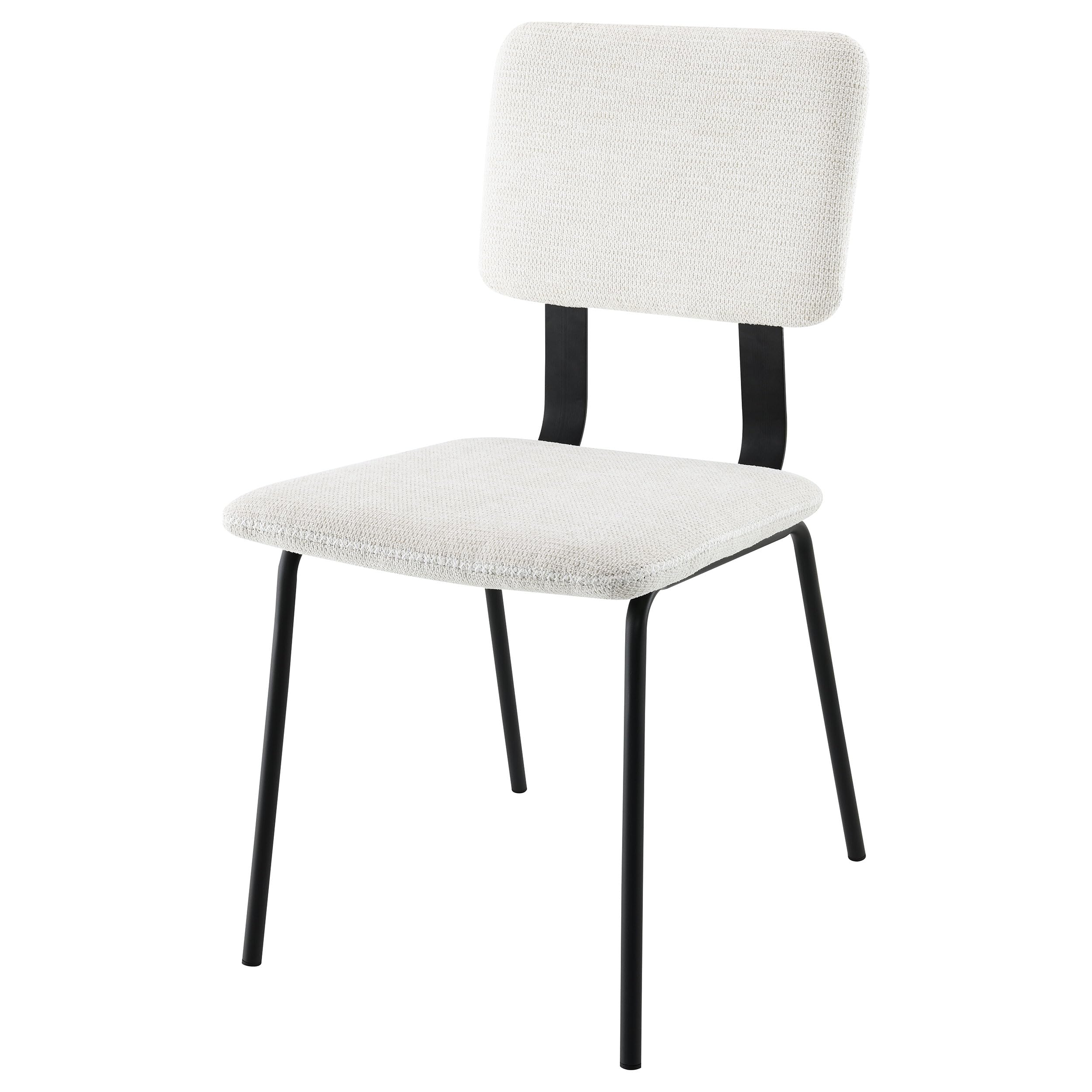 Coaster Home Furnishings Calla Fabric Upholstered Dining Side Chair White (Set of 2)