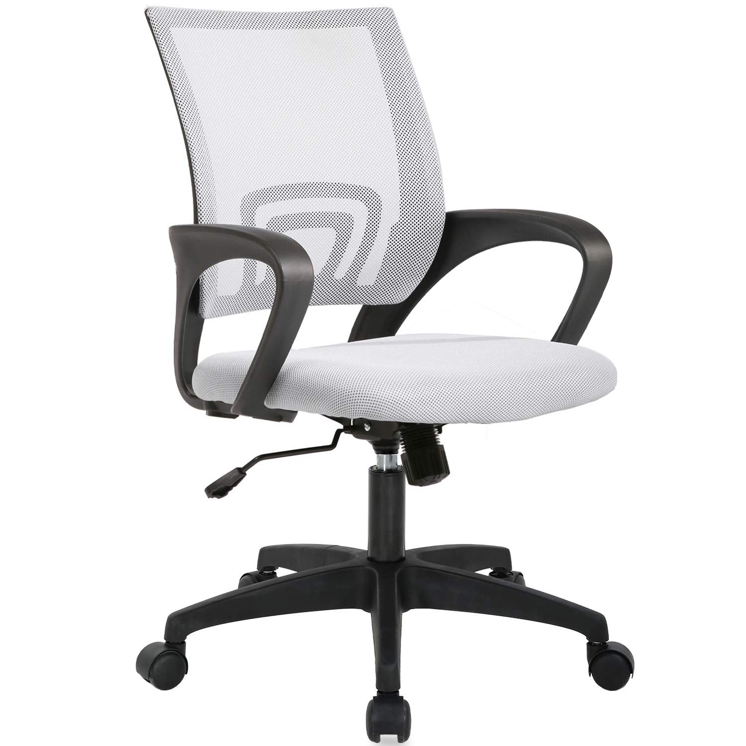 BestOffice | Ergonomic Office Chair | Mid-Back Swivel Desk Chair | Breathable Backrest & Lumbar Support | Adjustable Height | Sp