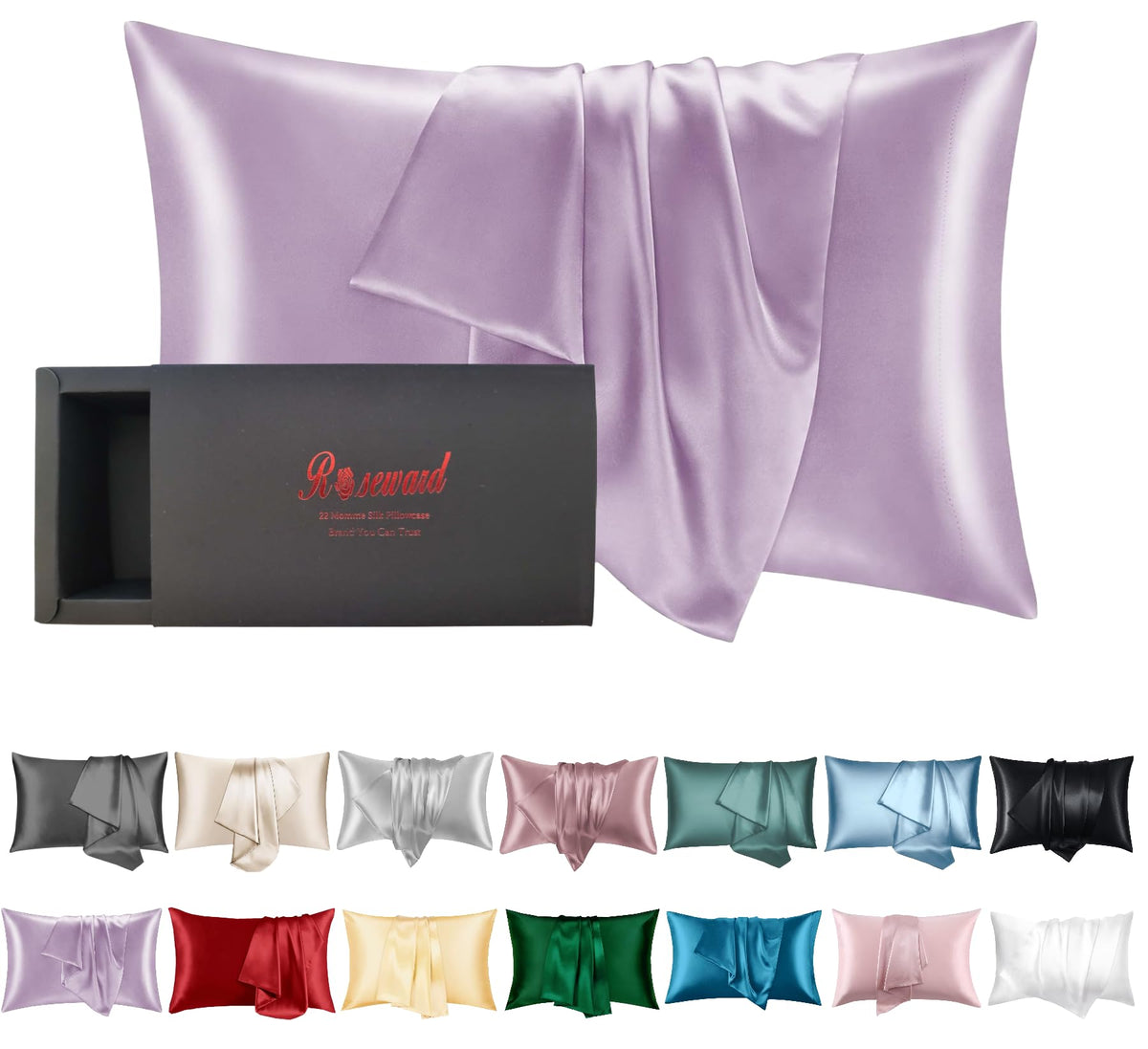 100% Mulberry Silk Pillowcase For Hair And Skin Made In Usa, Pure 22 Momme Silk, Acne Pillowcase With Zipper, Pure Silk, Hypoall
