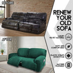 Ulticor Extra Wide 75'' - 100'', Reclining 2 Seater Sofa Cover, Extra Wide Reclining Love Seat Slipcover, 6-Piece Velvet Stretch