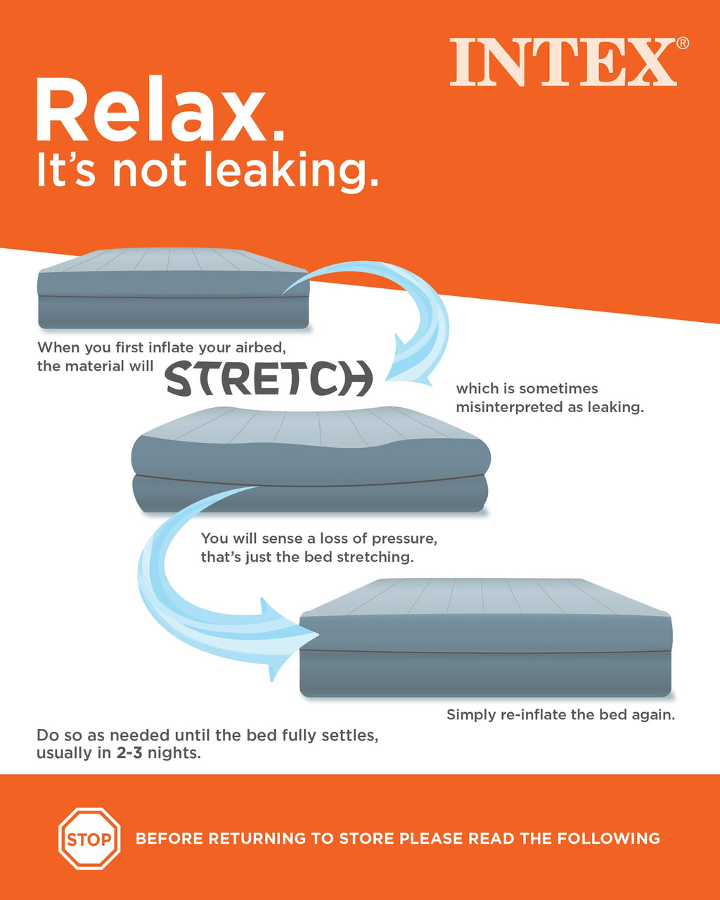Intex 64112E Dura-Beam Standard Prestige Air Mattress: Fiber-Tech - Twin Size - Built-In Usb Electric Pump - 12In Bed Height - 3