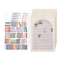 12pcs Bible Reading Tracker Stickers, Classic Bible Book Shelf Study Stickers Bookshelf Tracking Tabs Labels Learning Supplies f