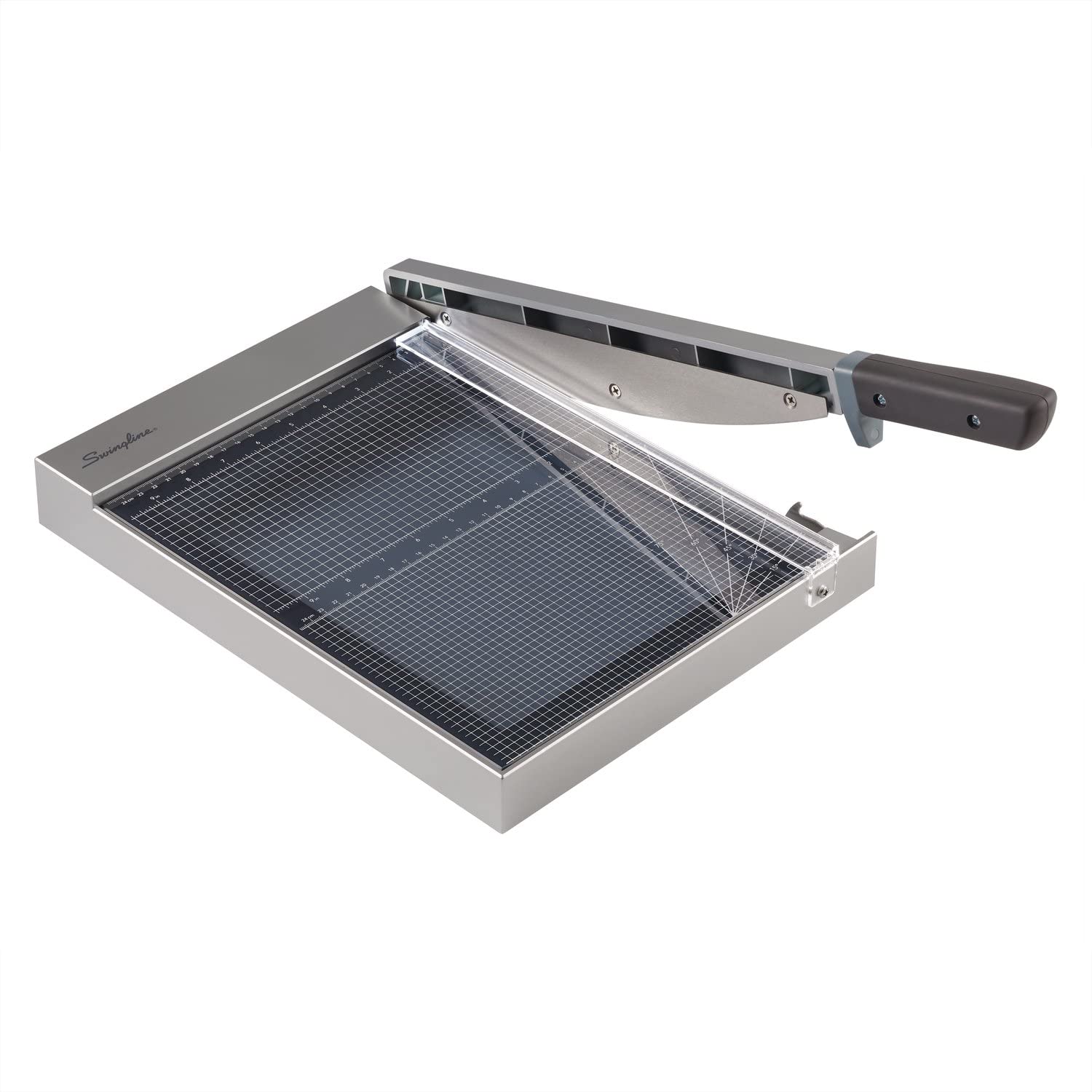 Swingline Paper Trimmer, Guillotine Paper Cutter, 12' Cut Length, 15 Sheet Capacity, Glass, Classiccut 1215G With Edgeglow (G70
