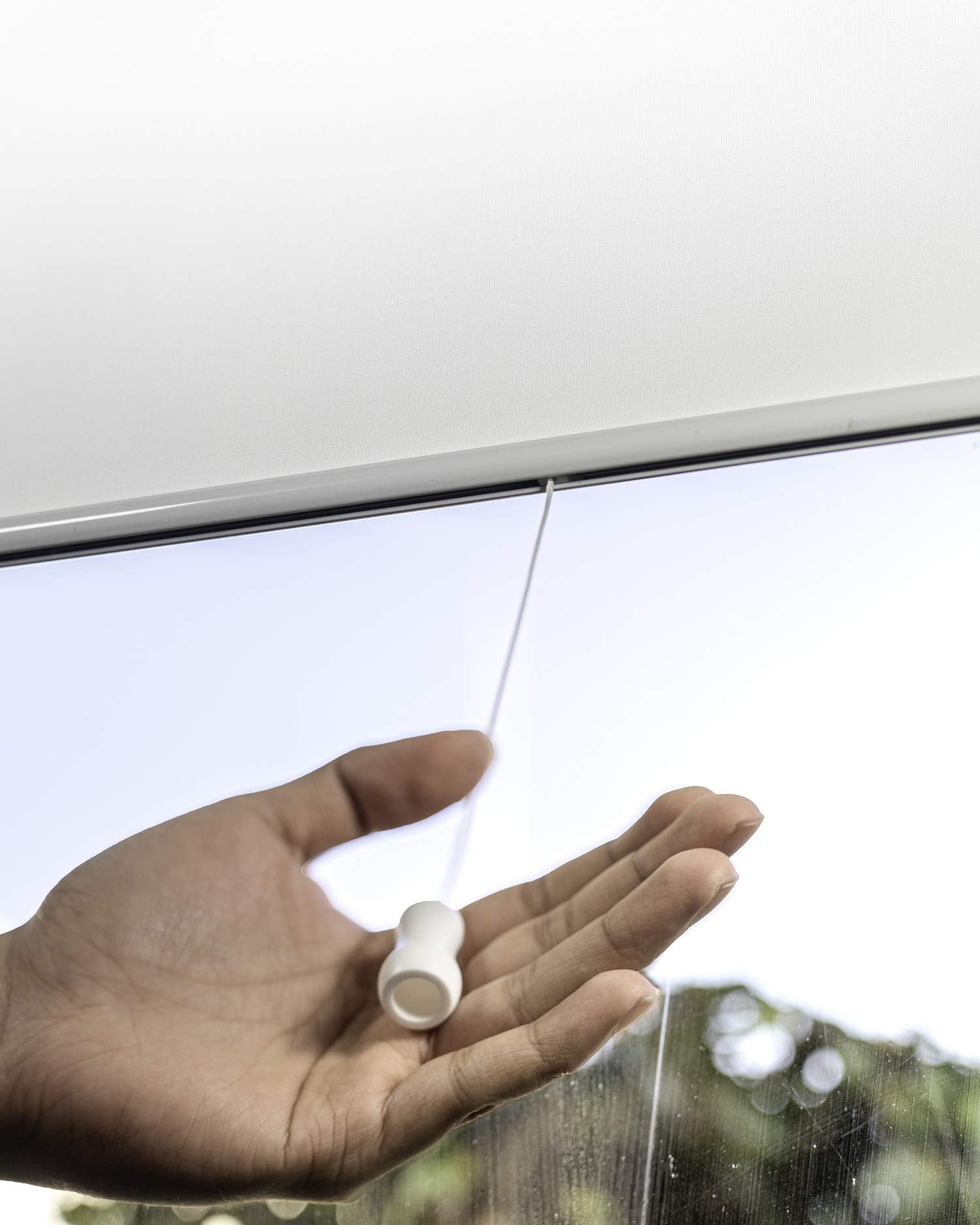 Chicology Cordless Roller Shades Snap-N'-Glide, Light Filteringperfect For Living Room/Bedroom/Nursery/Office And More.Urban Whi