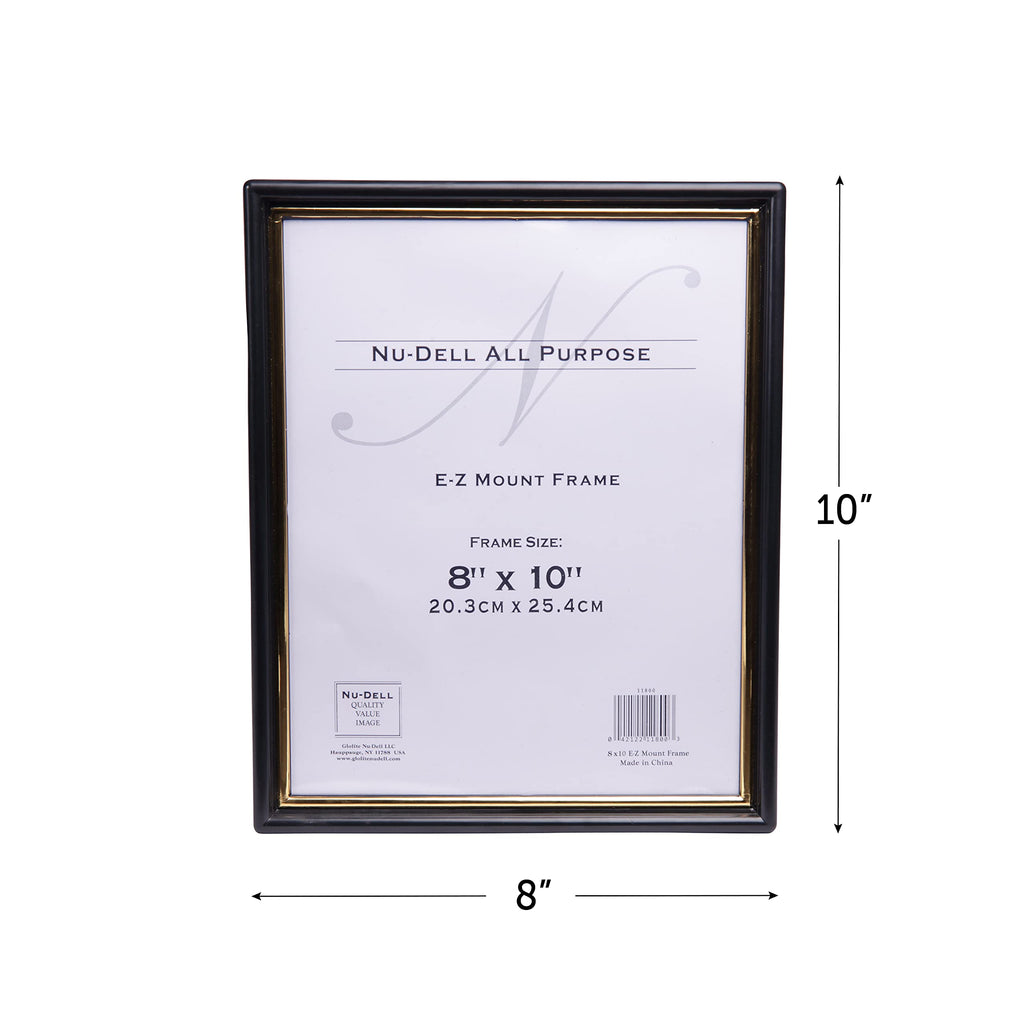 Ez Mount Document Frame, Plastic, 8 X 10, Black (5 Pack)