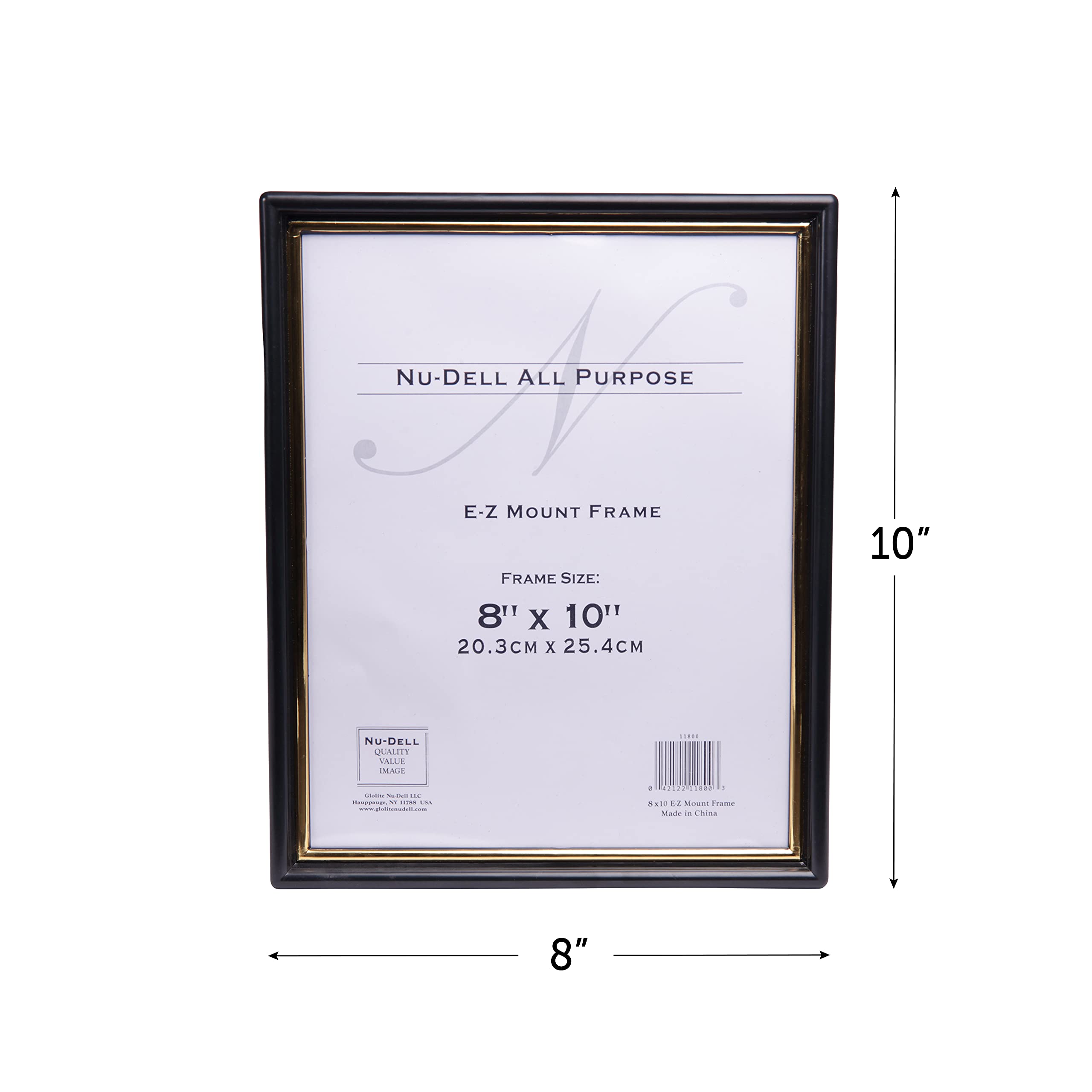Ez Mount Document Frame, Plastic, 8 X 10, Black (5 Pack)