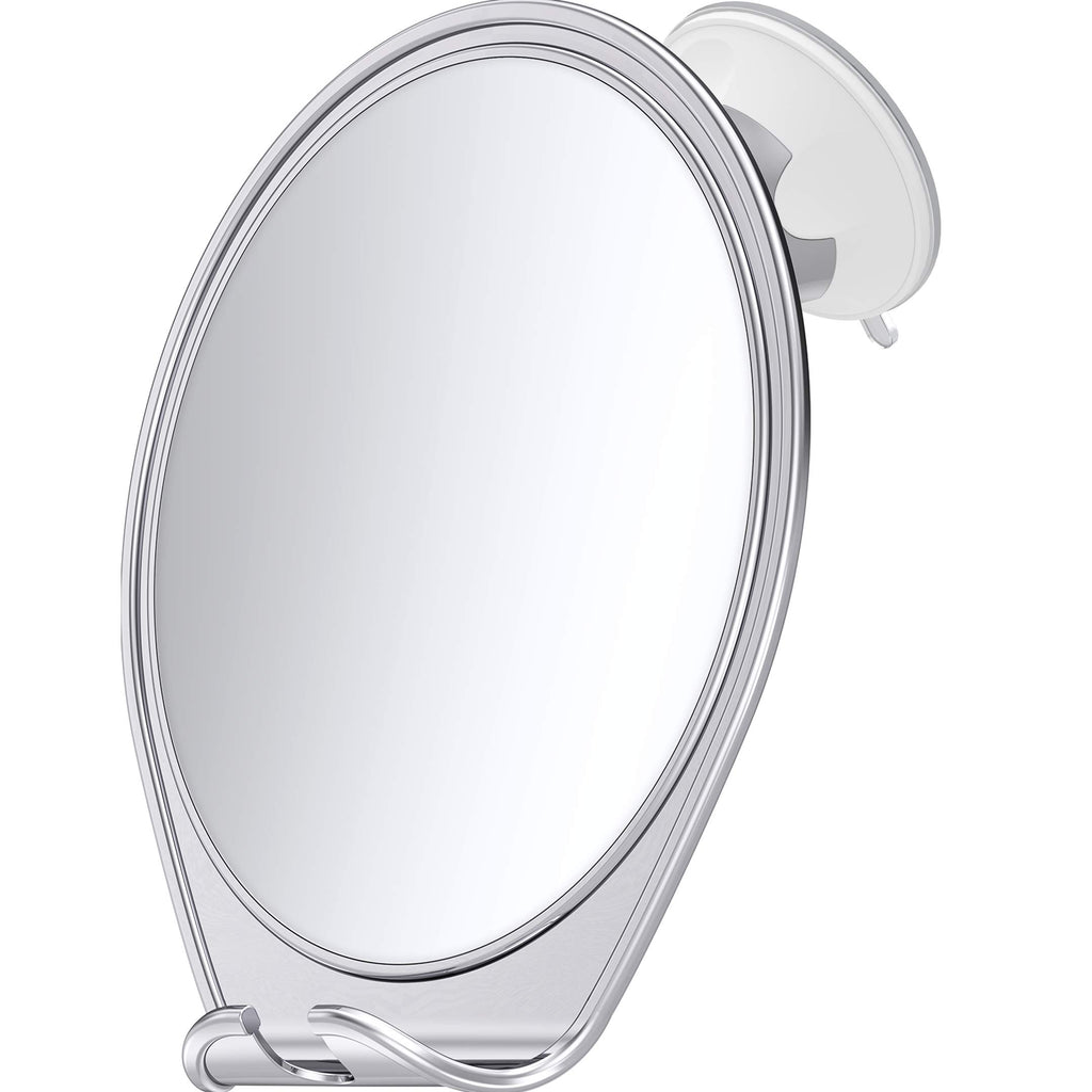 HONEYBULL Shower Mirror Fogless for Shaving - with Suction, Razor Holder for Shower & Swivel, Small Mirror, Shower Accessories, 