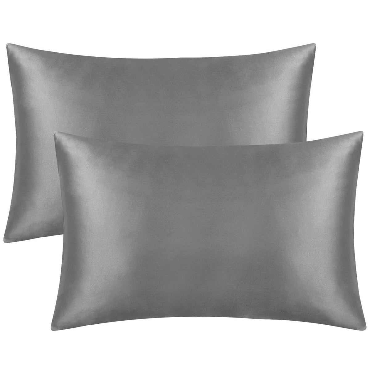 Flxxie 2 Pack Zipped Satin Queen Pillowcases For Hair And Skin, Silky And Super Soft (20'X30') Zippered Satin Pillow Cases, Da