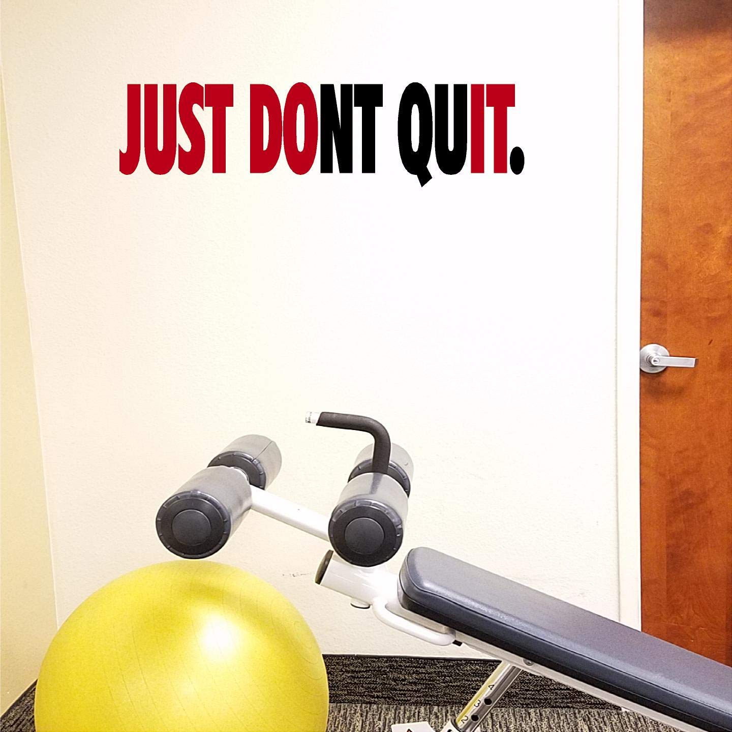 Jeyfel Decals. Fitness Wall Decals. Just Dont Quit. Just Do It. Vinyl Wall Art, Sticker Decal Gym.
