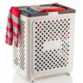 VALFOS  Smart Living, Made Simple Plastic Laundry Basket, Clothes Storage Basket for Bedroom, Bathroom & Home Organization, Fol