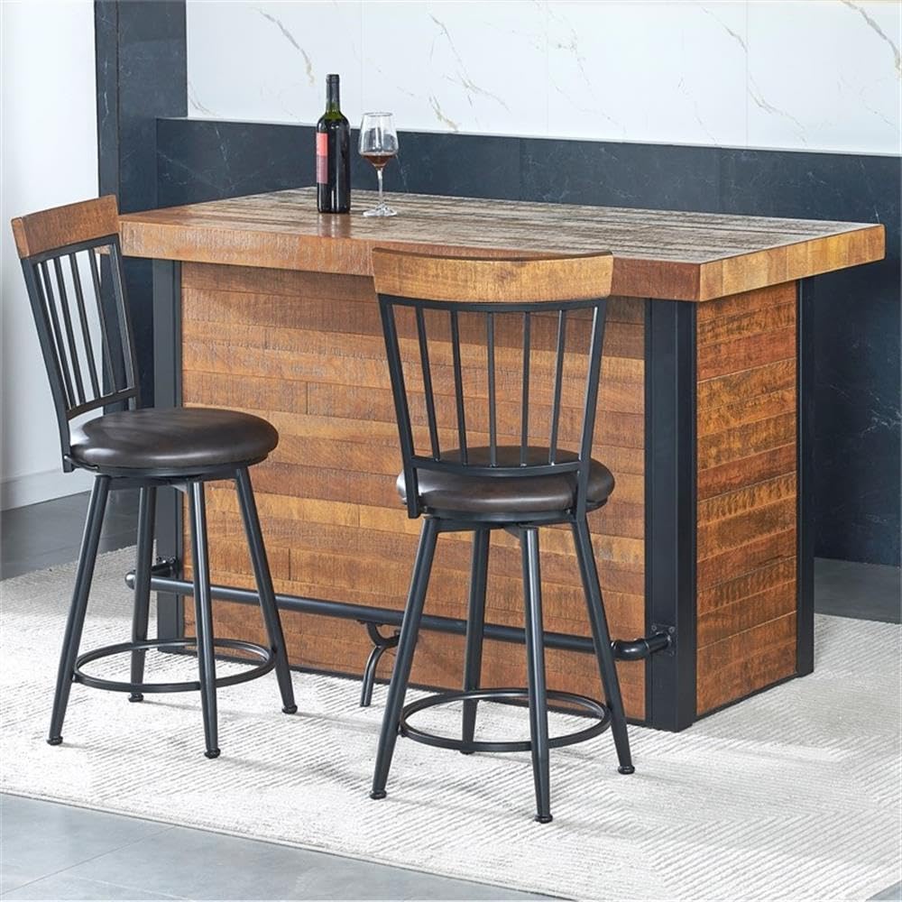 Steve Silver Tyler Chestnut Wood Finish 3-Piece Home Bar