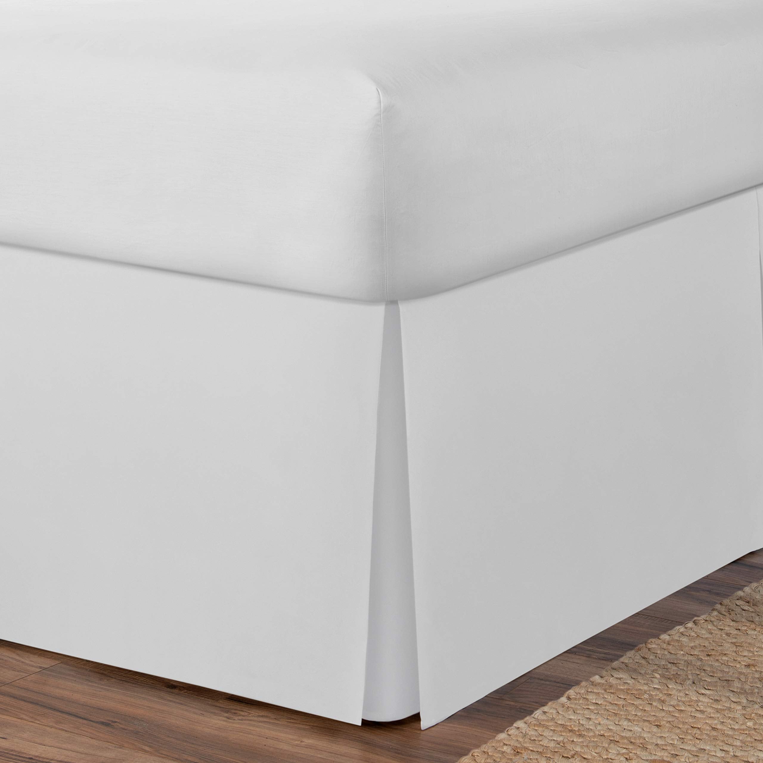 Spacemaker Extra-Long 21'' Drop Length Bed Skirt, Twin, White