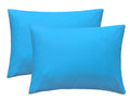Imaylex Soft 100% Egyptian Cotton Zipper Closure Pillowcases, Cozy And Lightweight Pillow Case, Set Of 2, Blue, Queen, 20' X 30