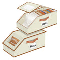 Aokeyee Hat Organizer for Baseball Caps  2PCS Stackable Storage with Clear Window Lid, FlipTop Access, SpaceSaving Hat Box fo
