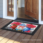 Briarwood Lane Red White And Blue Jars Floral Doormat Patriotic Rustic Indoor Outdoor 30' X 18'