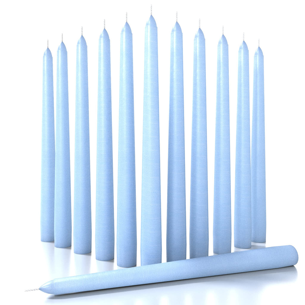 CANDWAX 10 inch Taper Candles Set of 12 - Dripless Taper Candles and Unscented Candlesticks - Perfect as Dinner Candles and Hous