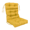 Blazing Needles Indoor/Outdoor Tufted Seat/Back Chair Cushion, 22 x 45, Lemon