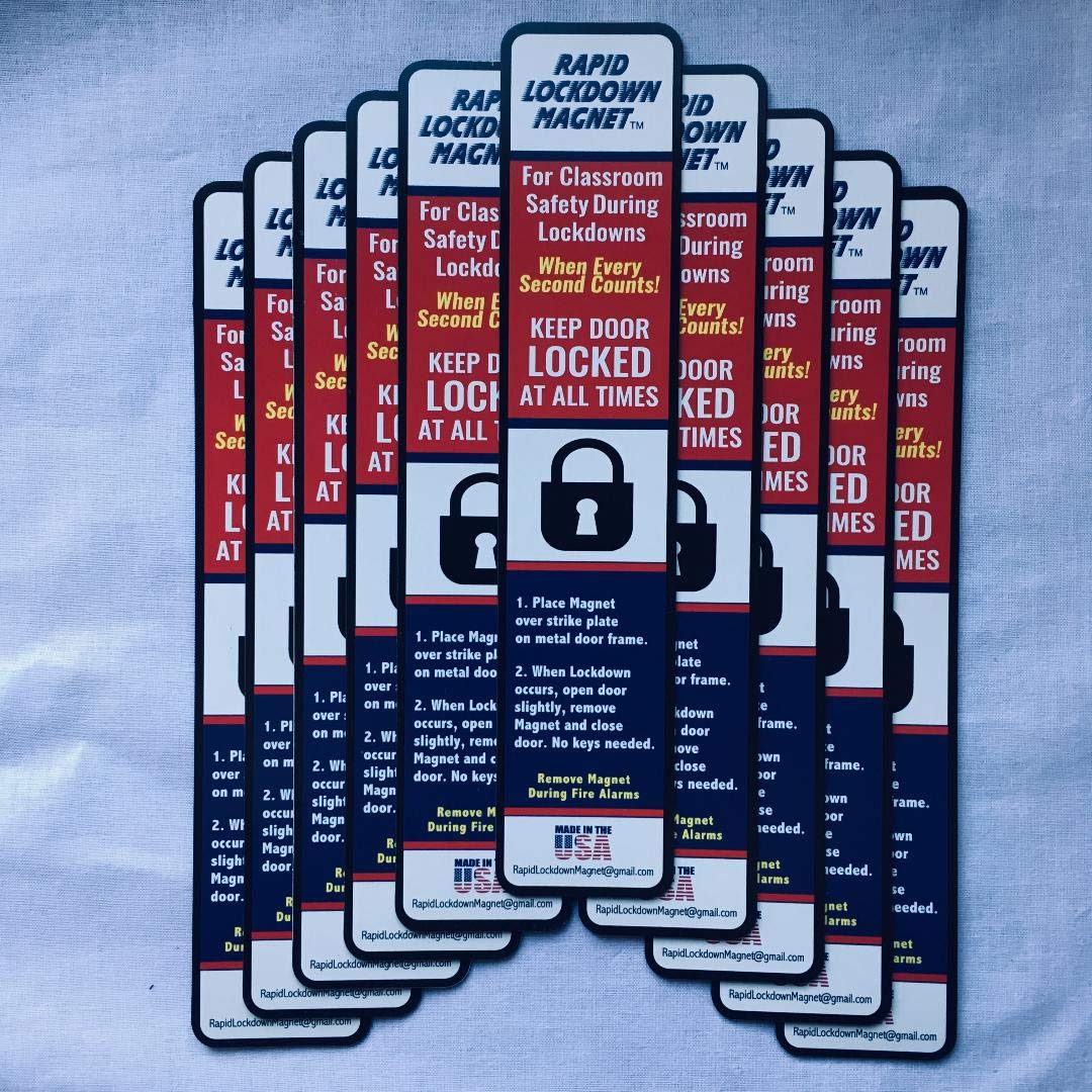 10 Pack. America'S #1 Lockdownmagnet Used In Over 2,500 Schools. Rapid Lockdown Magnet For Faster & Safer School Lockdowns. Stro