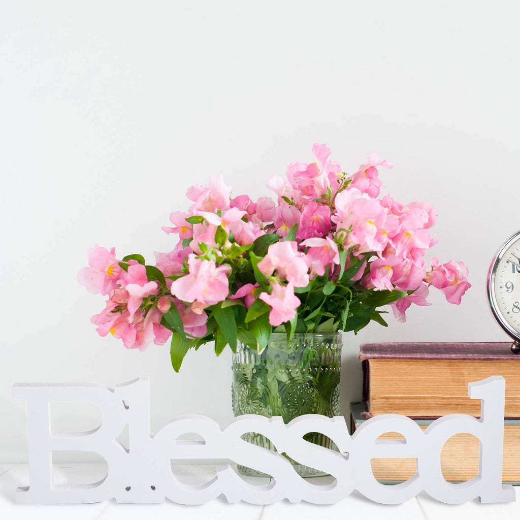 Blessed Letter Table Sign Blessed Standing Letter Table Sign Rustic Wooden Home Signs Decor For Wedding Graduation Party Baby Sh
