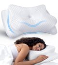 No More Aches Neck Pillow For Pain Relief, Adjustable Cervical Pillow For Neck Support With Armrest, Odorless Ergonomic Contour
