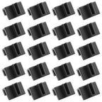 DGHAOP 20PCS Black Hanging File Rail Clips - Small Organizer for Plastic File Folders in Wooden Drawers and Office Shelving