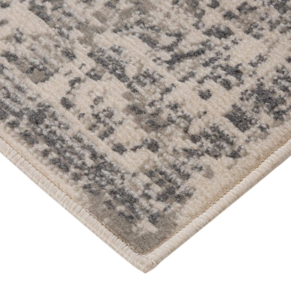 HomeRoots 531727 8 x 10 ft. Gray Power Loom Medallion Rectangle Area Rug