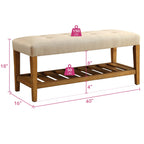 Acme Charla Bench in Beige and Oak