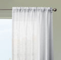 Homemonde Cotton Sheer Curtains Faux Linen Texture 9 Feet Long Door With Rod Pocket Top Drapes For Living Room, Office, Bedroom,