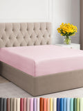 Twin Xl Size Fitted Bed Sheet - Hotel Luxury Single Fitted Bottom Sheet Only - Fits Mattress Between 8 To 16 Inches - Deep Pockets, Extra Soft And Wrinkle Free - Breathable & Cooling - Lavender Pink