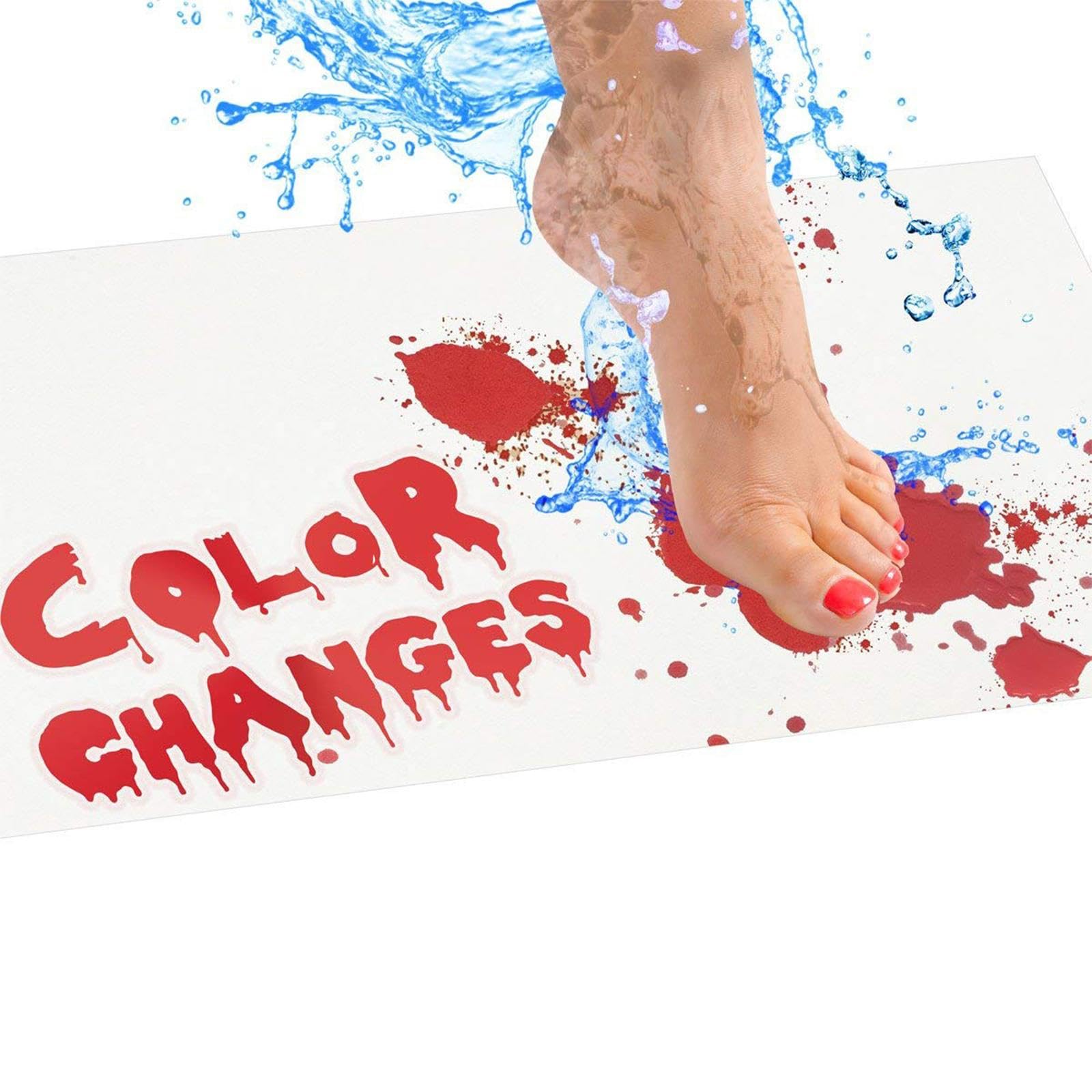 Bath Mat 40cmx70cm Shower Instantly Turns Red When Wet Horrible Halloween Decor Pumpkin