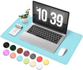 Desk Pad Protector, Leather & Suede Desk Mat, Non-Slip Desk Pad Mat, Large Mouse Pad, Waterproof Desk Blotter Mat, Desk Cover Fo