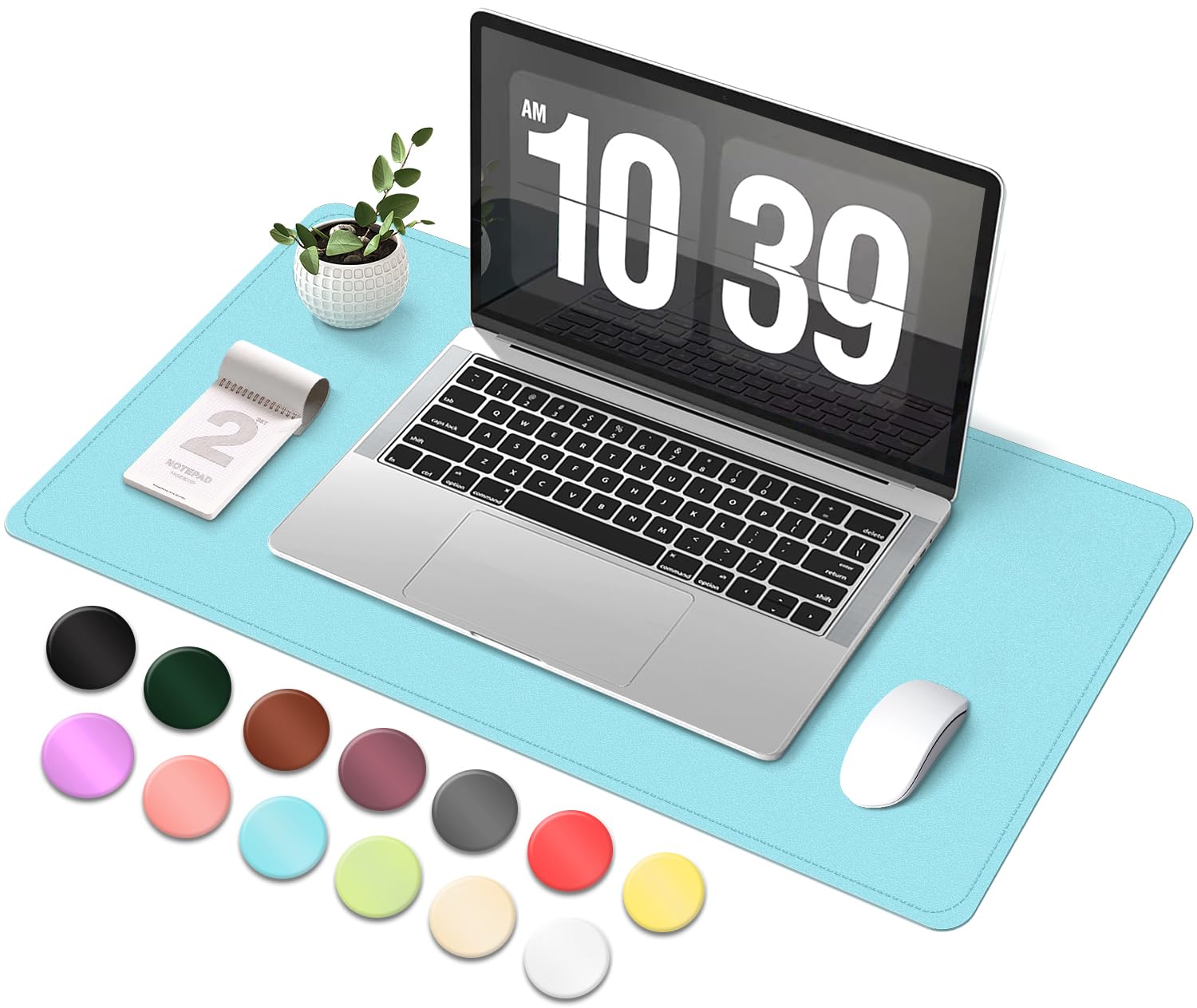 Desk Pad Protector, Leather & Suede Desk Mat, Non-Slip Desk Pad Mat, Large Mouse Pad, Waterproof Desk Blotter Mat, Desk Cover Fo