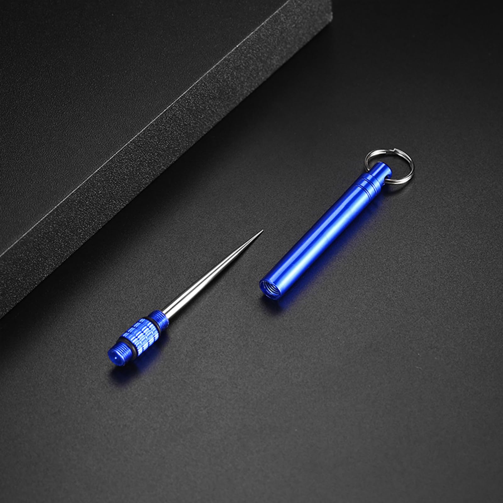 6 Pieces Metal Titanium Toothpicks, Portable Reusable Pocket Toothpicks With Stainless Steel Toothpick Holder, Multifunctional M