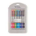 Tul Retractable Gel Pens, Needle Point, 0.5 Mm, Gray Barrel, Assorted Bright Ink Colors, Pack Of 8