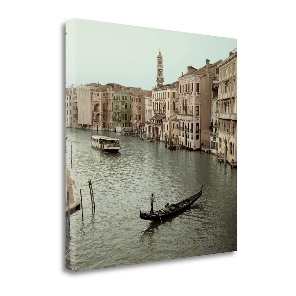 25' Venetian Grand Canals with Gondola Giclee Wrap Canvas Wall Art.