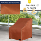 Nettypro Patio Chair Covers For Outdoor Furniture 2 Pack, Waterproof Heavy Duty Lawn Patio Furniture Cover Deep Seat Dining Chair Covers Small, 28W X 30D X 28H Inches, Brown