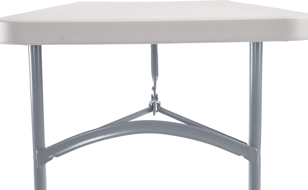 National Public Seating 24" X 48" Plastic Folding Table - Adjustable, Heavy-Duty, Portable, Indoor/Outdoor Table For Office, Camping, Events & Parties – Scratch & Heat Resistant, Speckled Gray
