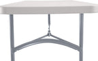 National Public Seating 24" X 48" Plastic Folding Table - Adjustable, Heavy-Duty, Portable, Indoor/Outdoor Table For Office, Camping, Events & Parties – Scratch & Heat Resistant, Speckled Gray