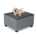 NeColorLife Ottoman Cover Square Waterproof Ottoman Slipcover Thick Storage Footrest Stool Covers Furniture Protector for Dogs,K