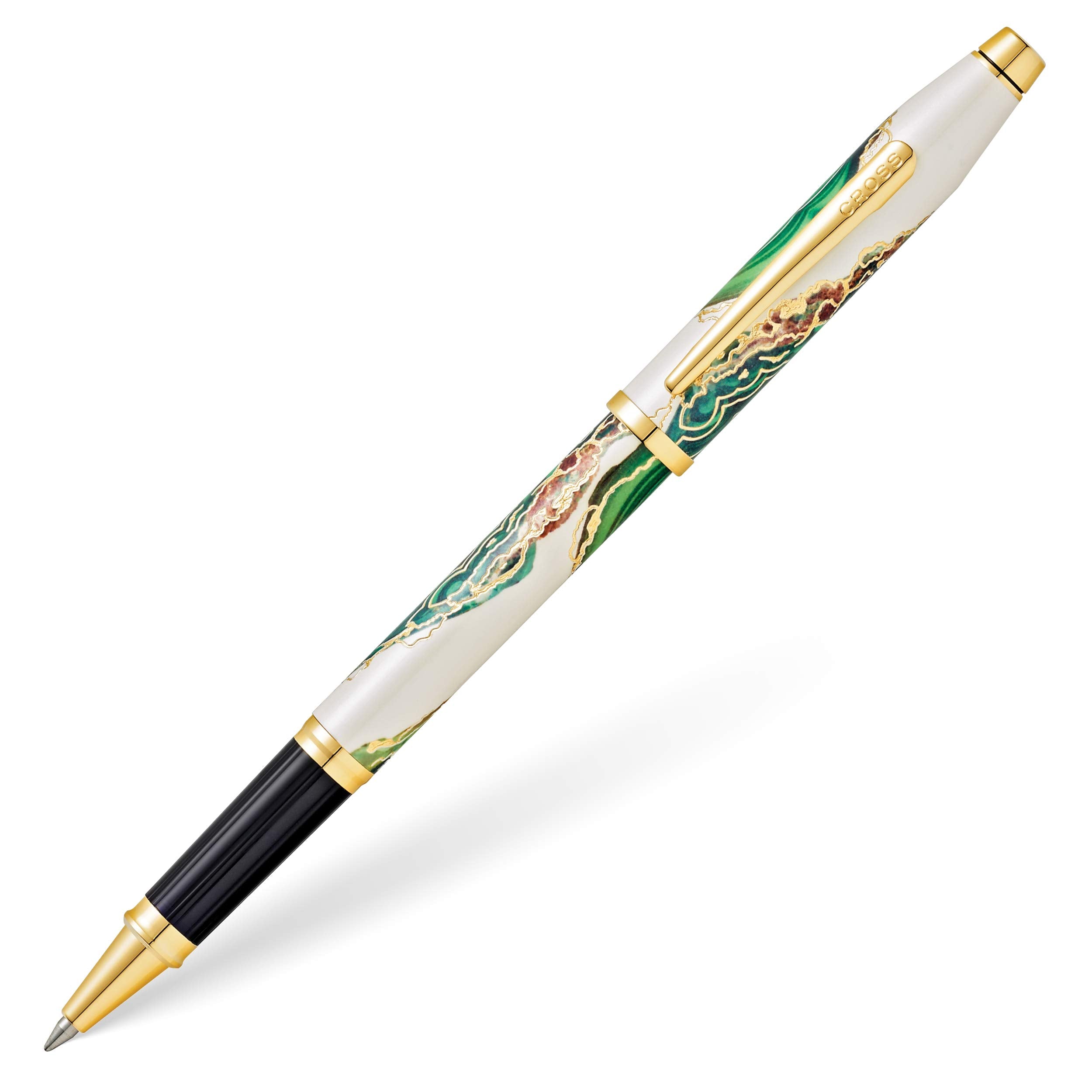 Cross Wanderlust Refillable Rollerball Pen, 23 Carat Gold Appointments, Includes Premium Gift Box - Borneo