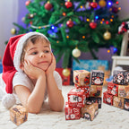 Lokipa Christmas Advent Calendar Boxes, 24 Days Kraft Paper Advent Countdown Gift Boxes For Kids And Family