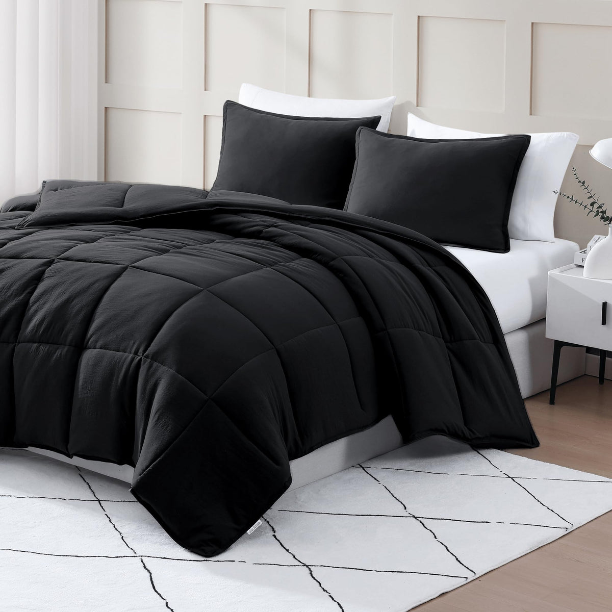 Casa Platino King Size Comforter Set - Duvet Insert King Size, Pre-Washed Ultra Soft, Breathable & Cozy, 100% Brushed Microfiber