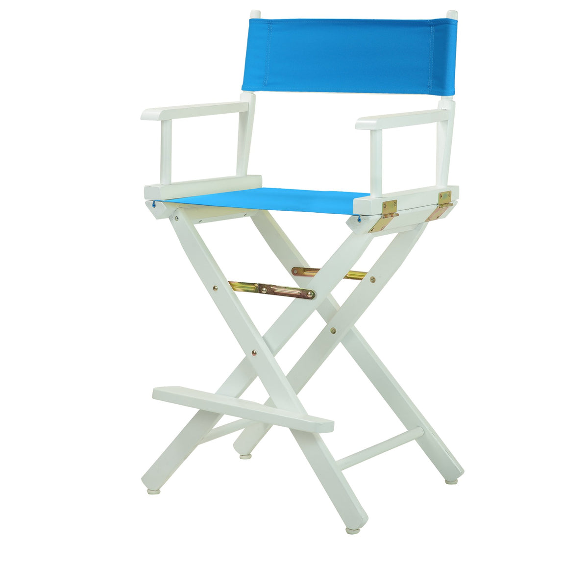 Casual Home 220-01/021-27 Director Chair 24&quot; - Counter Height Whiteframe/Turquoise Canvas