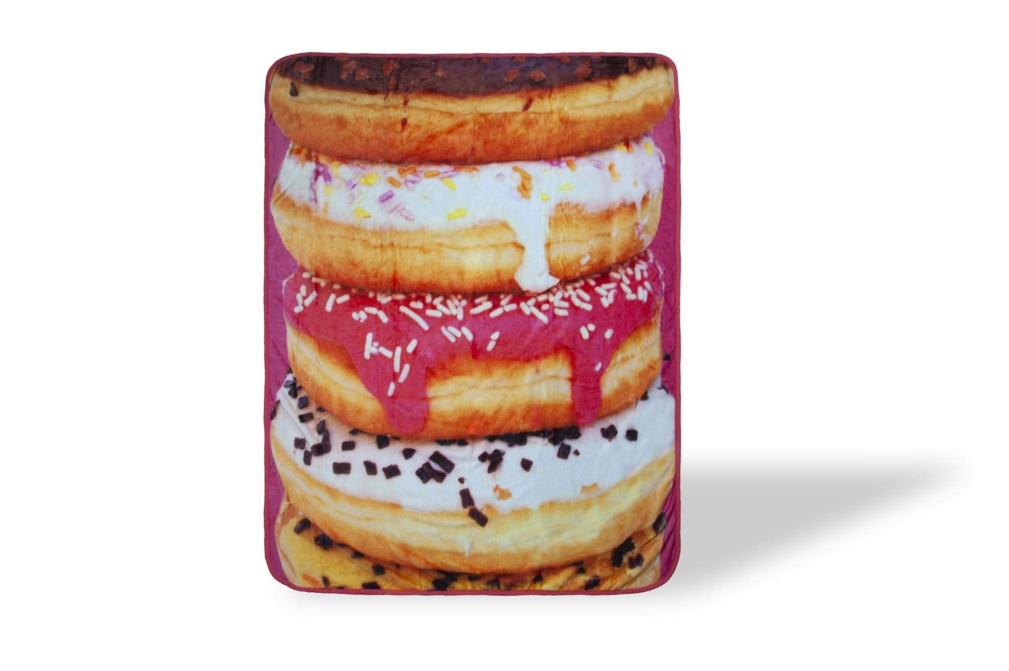Just Funky Donuts Fleece Throw Blanket | Large Soft Fleece Donut Blanket | Food Blanket Soft Blankets And Throws | Officially Li