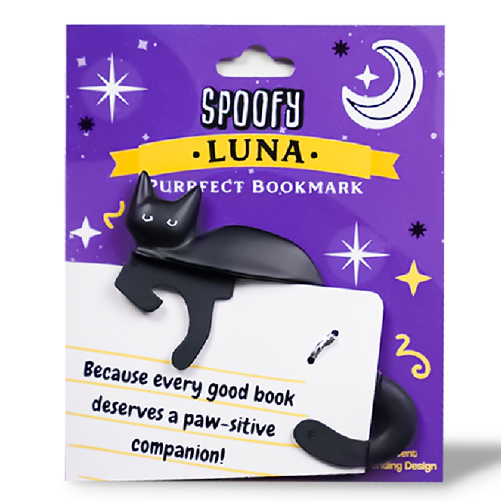 Spoofy Luna 3D Cat Bookmark - Adorable Cat Bookmarks for Women, Durable & Lightweight Book Accessories for Reading Lovers, Uniqu