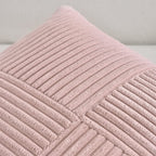 Fancy Homi Blush Pink Lumbar Decorative Throw Pillow Covers 12X20 Inch For Living Room Couch Bed, Rustic Farmhouse Boho Home Dec