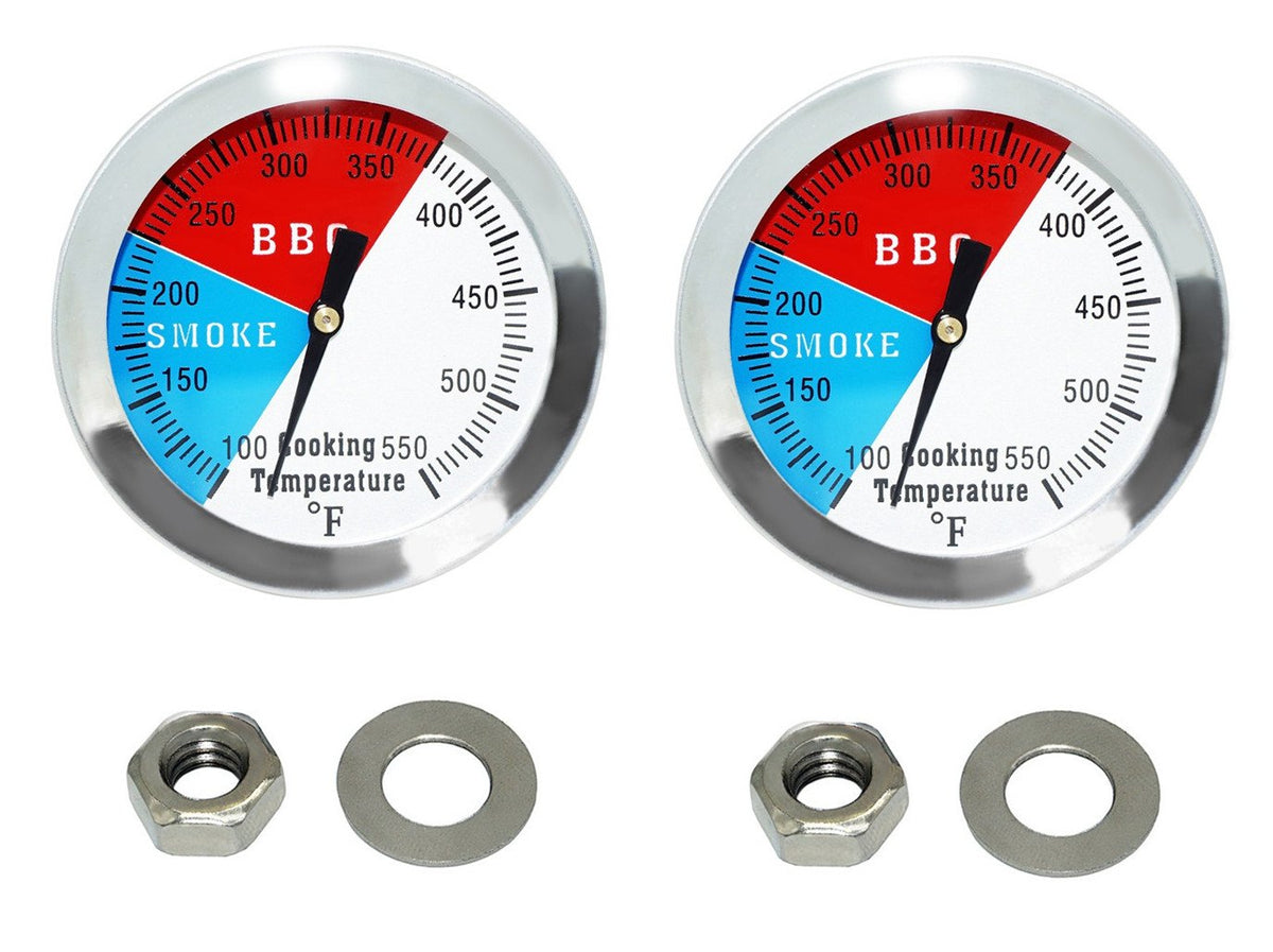 2 Inch Bbq Thermometer Gauge 2 Pcs Charcoal Grill Pit Smoker Temp Gauge Grill Thermometer Replacement For Smoker Grill Wood Char