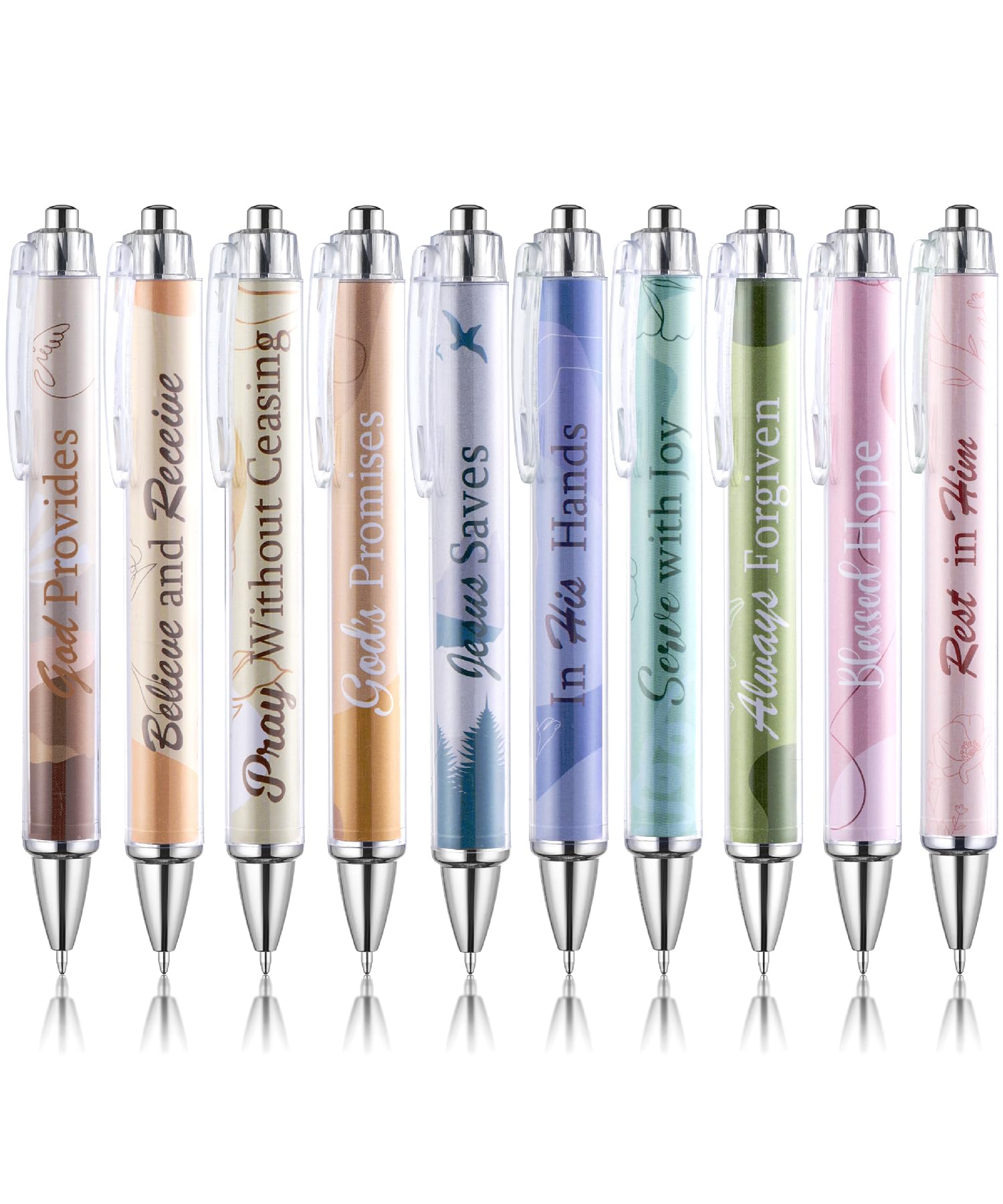 Mr. Pen- Christian Pen Set, 10 Pack, Simple Minimalism, Black Ink, Bible Verse Pens, Christian Pens For Women, Bible Pens No Ble